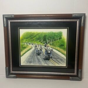 Motorcycle Road Trip Colleen Langley Jerie Rydstrom ‘03 16.5 X 13.5 Framed Art